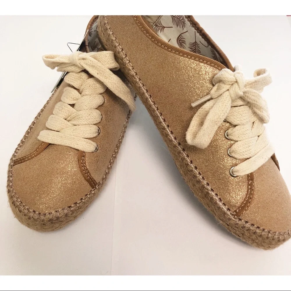 EMU Australia rose gold lace up‎ espadrille sneaker sz 7&8